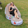 Chaise gonflable avec repose-pieds